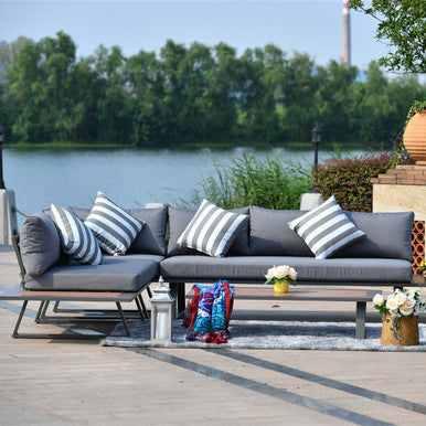 Outdoor Cushion Cover PC-6 - Weather-Resistant, Striped Design (2-Pack)
