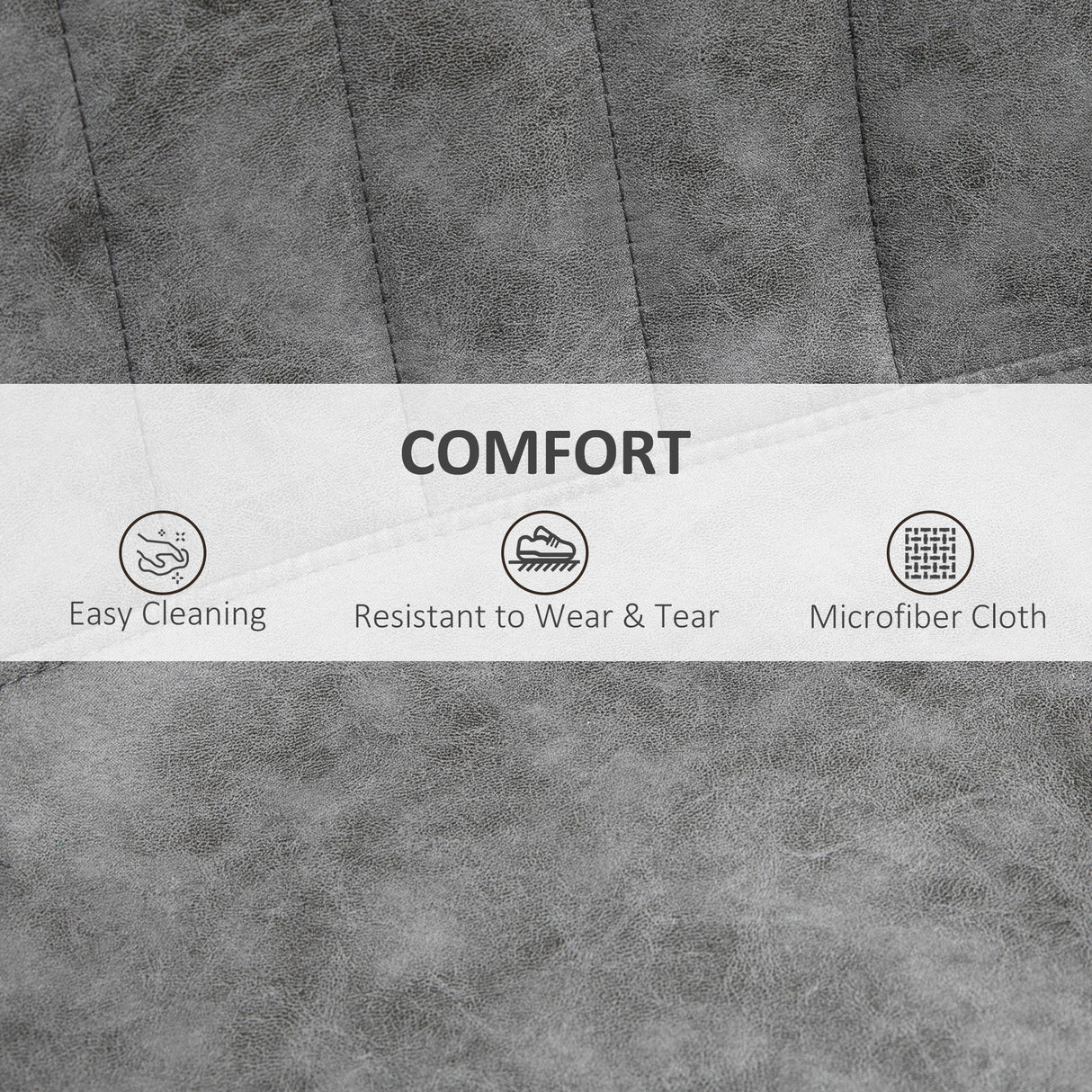 Modern Bar Stools Set of 2, Height Adjustable Swivel with Backrest, Gas Lift, Footrest, Microfibre, Grey