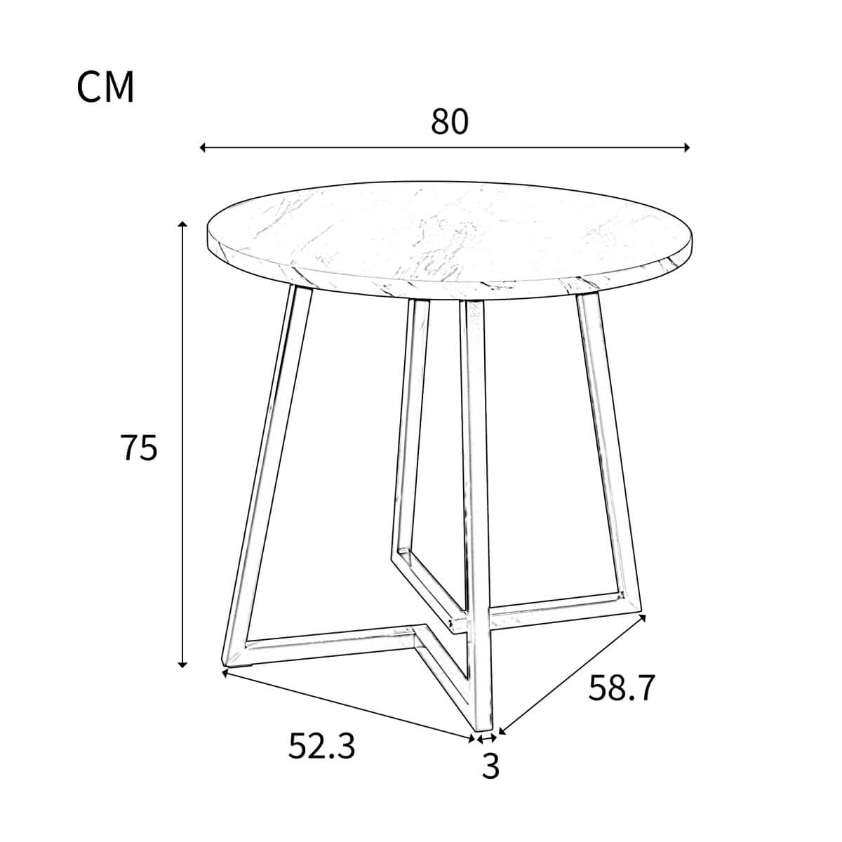 5 Piece Round Dining Table Set - Modern Kitchen Table with 4 Velvet Chairs & Gold Legs