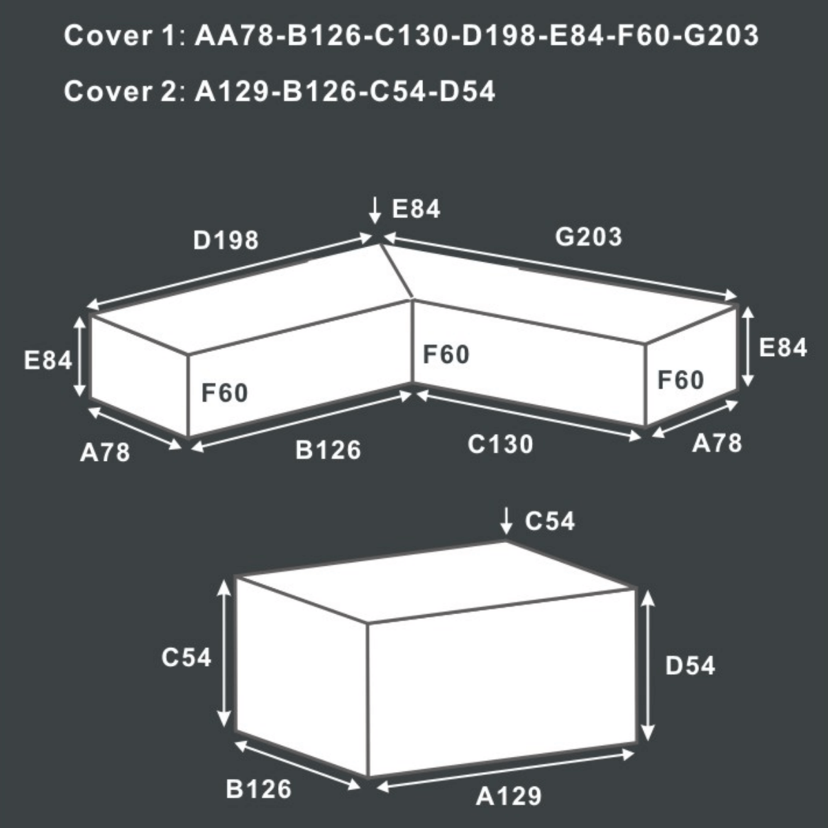 Waterproof Outdoor Furniture Cover Set RC-2021 – L-Shaped Sofa & Table, Heavy Duty, All-Season Protection