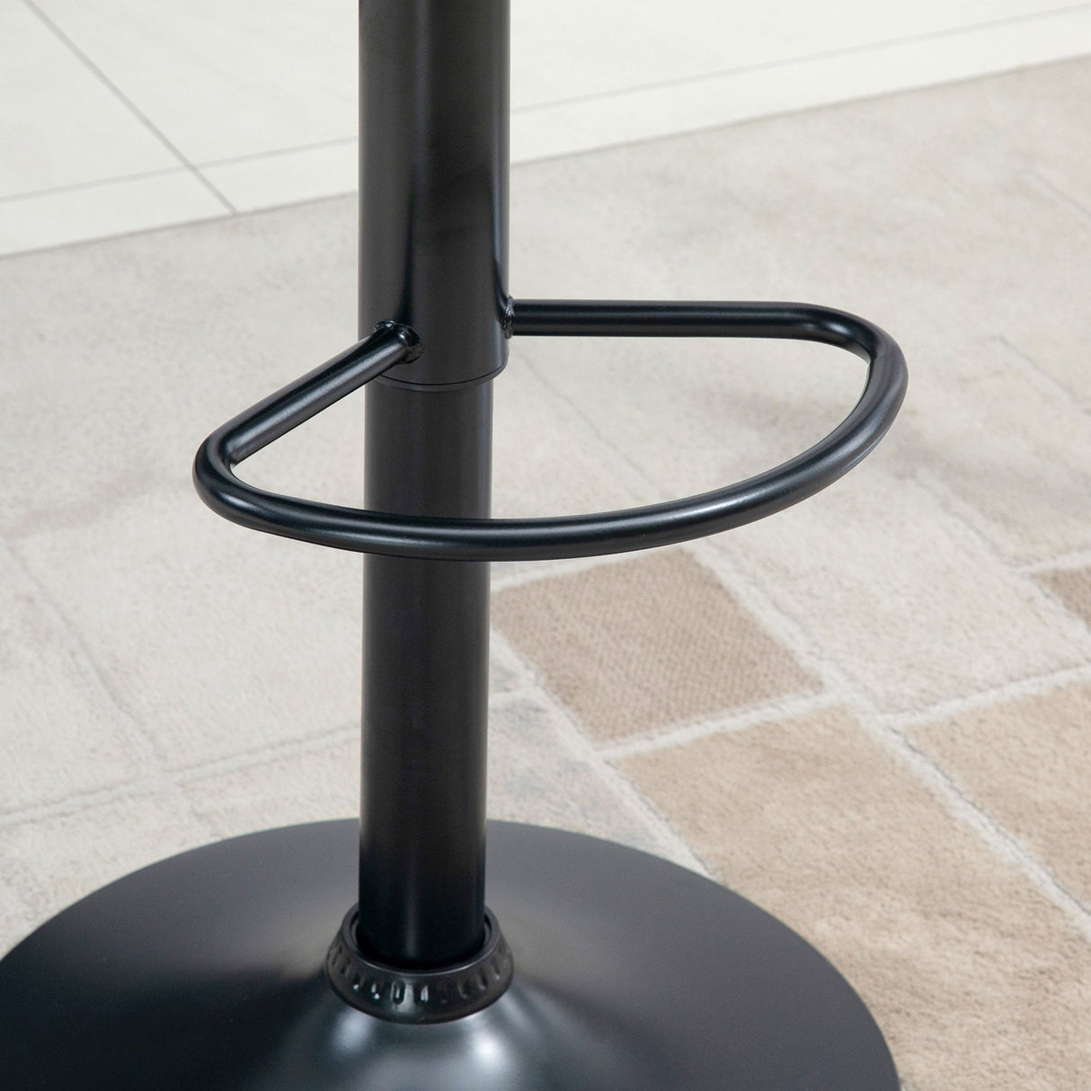 Bar Stools Set of 2, Adjustable Height Swivel Bar Chairs, PU Leather Brown