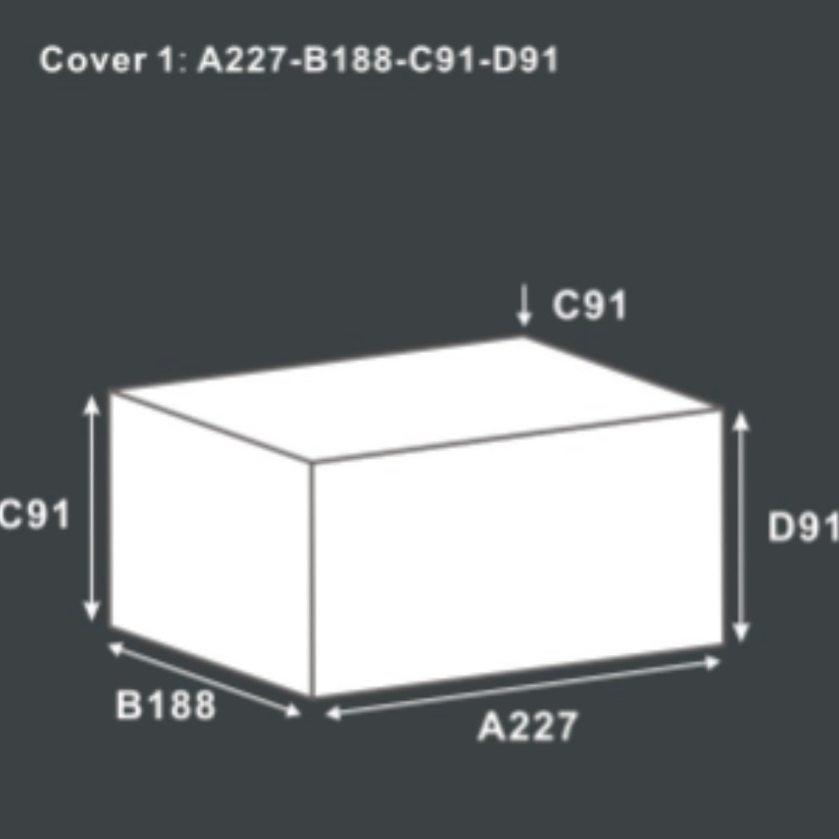 Waterproof Outdoor Furniture Cover RC-2028 – Heavy Duty, All-Season Protection (227 × 188 × 91 cm)