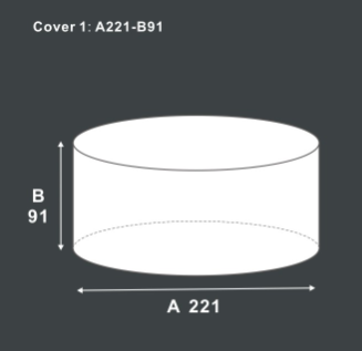 Garden Furniture Cover 221×91cm - Black Waterproof Outdoor Furniture Protector