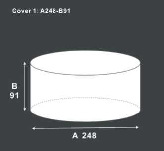 Garden Furniture Cover 248×91cm - Black Waterproof Outdoor Furniture Protector