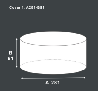 Garden Furniture Cover 281×91cm - Black Waterproof Outdoor Furniture Protector
