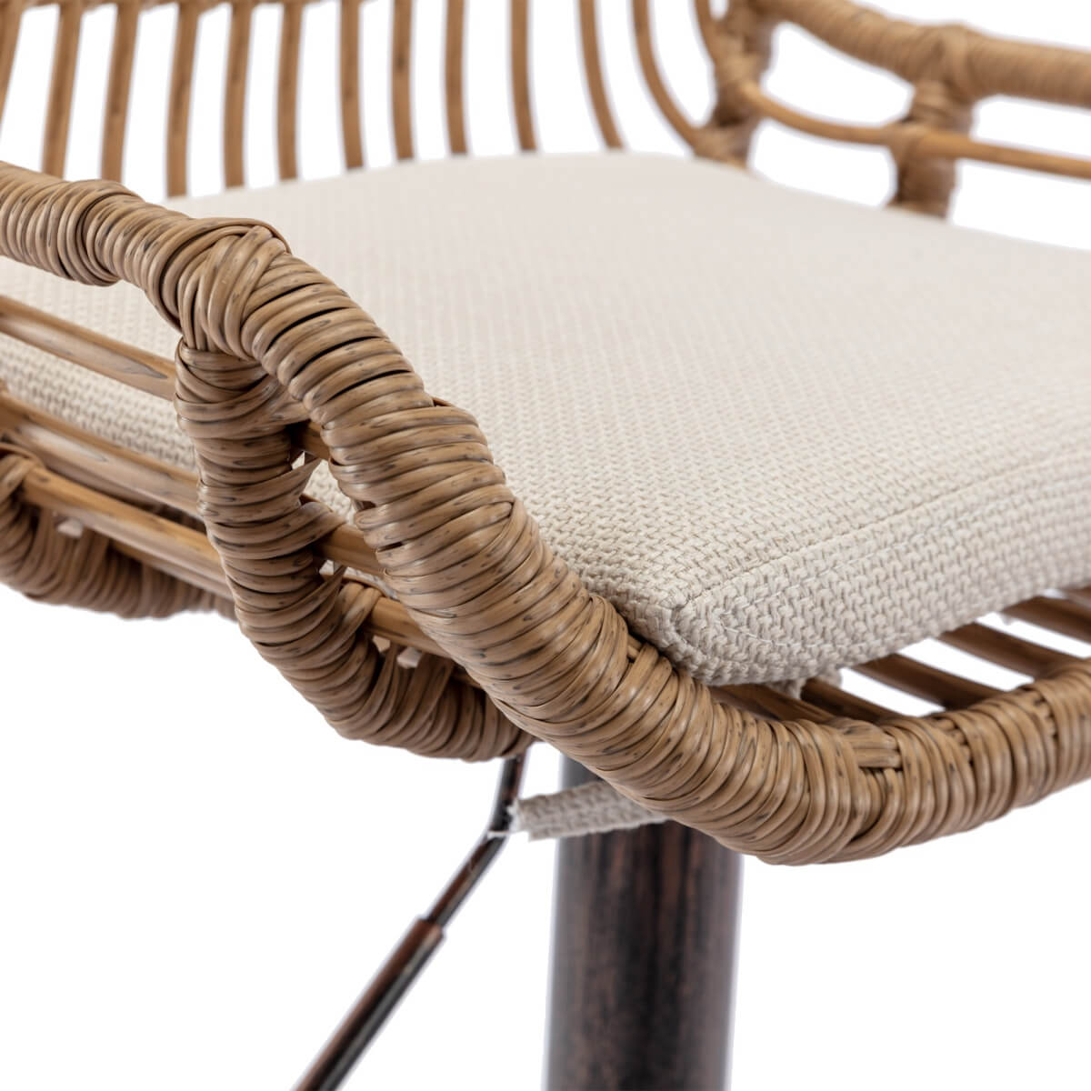 Set of 2 Swivel Bar Stools – Height Adjustable Bar Chairs with Cushions for Kitchen Island & Home Bar