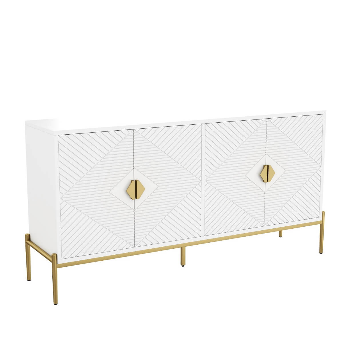 Modern Sideboard Cabinet - Large Storage Unit for Living Room, Dining Room or Hallway