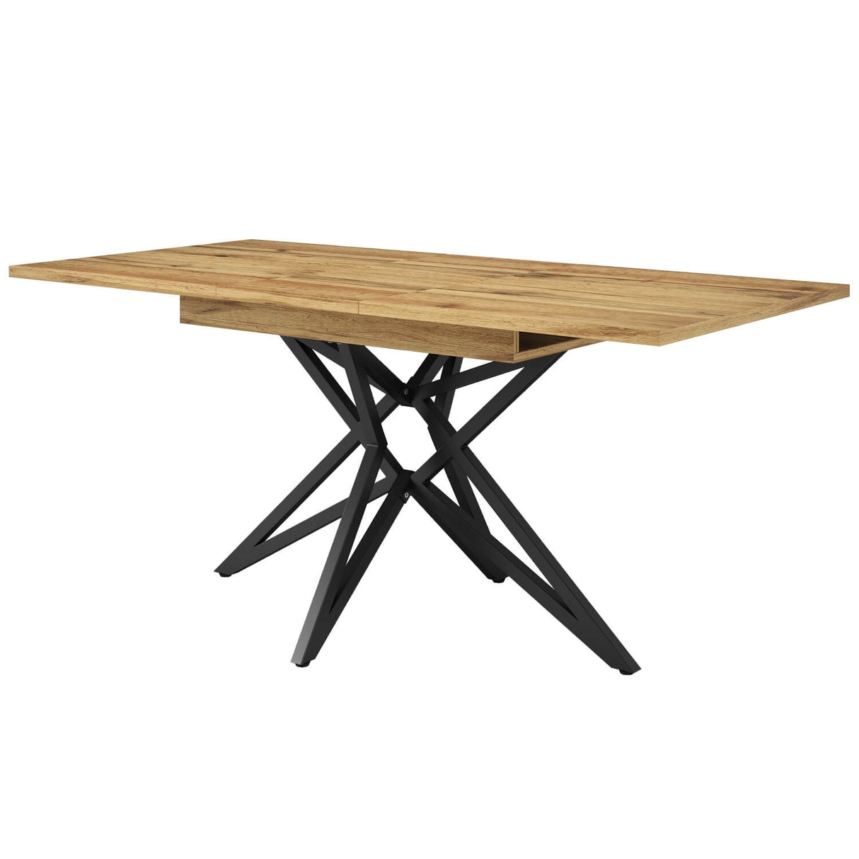 Extendable Dining Table 120–160 cm – Star Base Table with Metal Legs