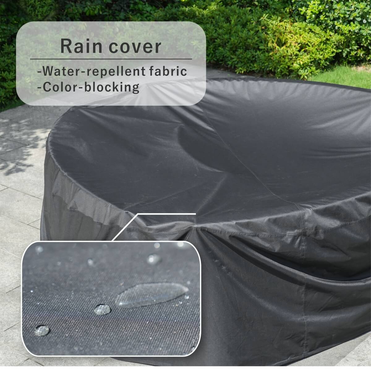Waterproof Round Outdoor Furniture Cover RC-28R – Heavy Duty, All-Season Protection (Ø235 × 70 cm)