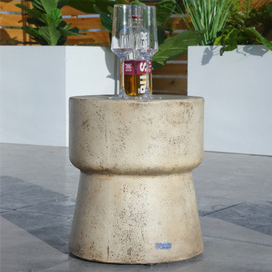 Outdoor Imitation Wood Waterproof Cylindrical Edge Coffee Table - PAT-2464ST