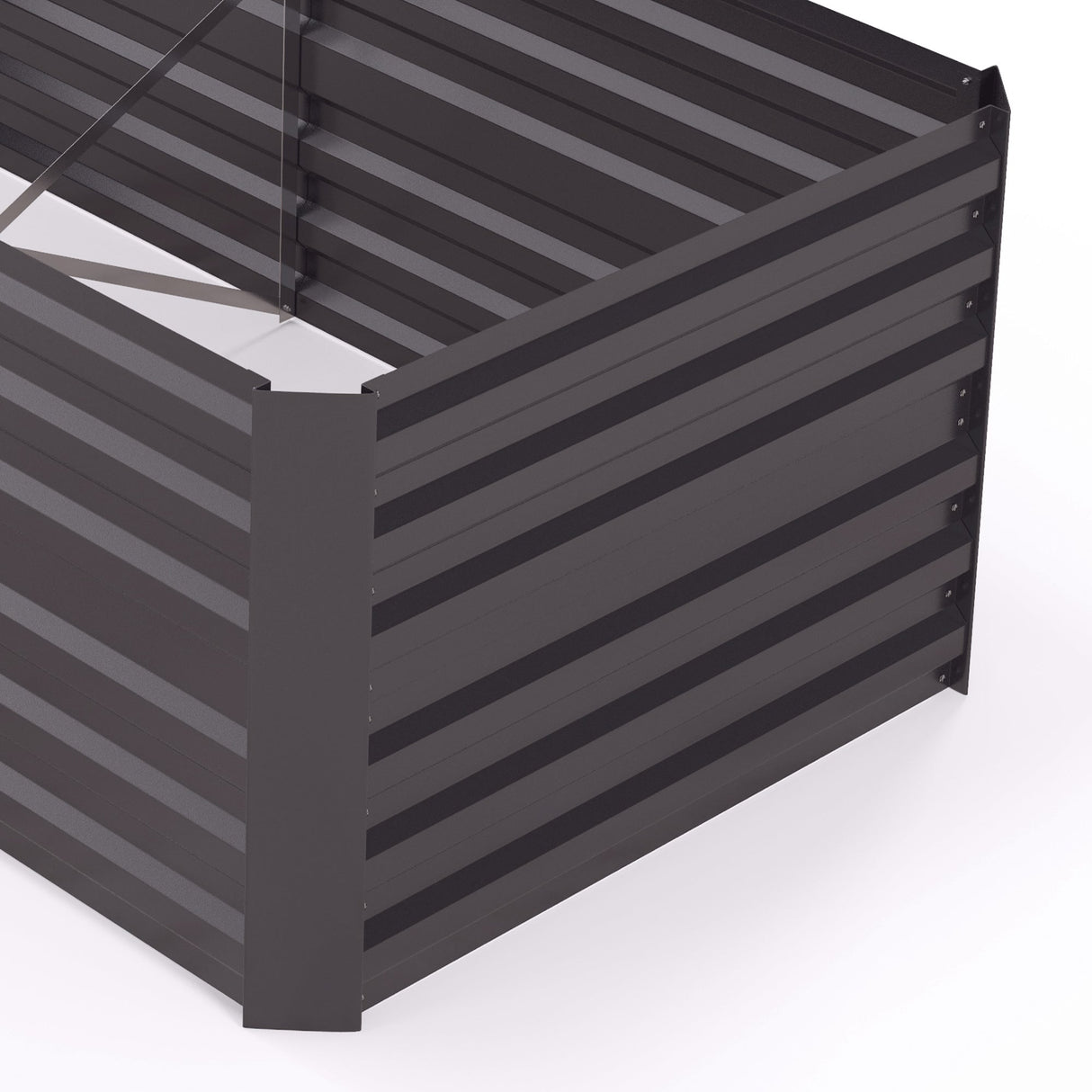 Raised Beds for Garden, 180 x 90 x 59 cm Galvanised Steel Dark Grey