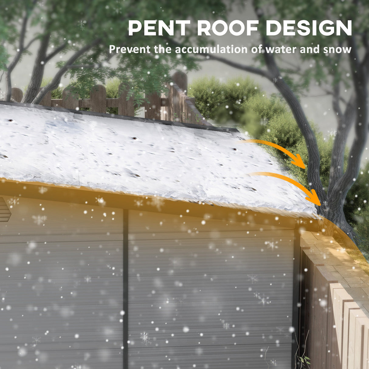 Outdoor Storage Shed, 6 x 6ft with Windows and Air Vents, Light Grey