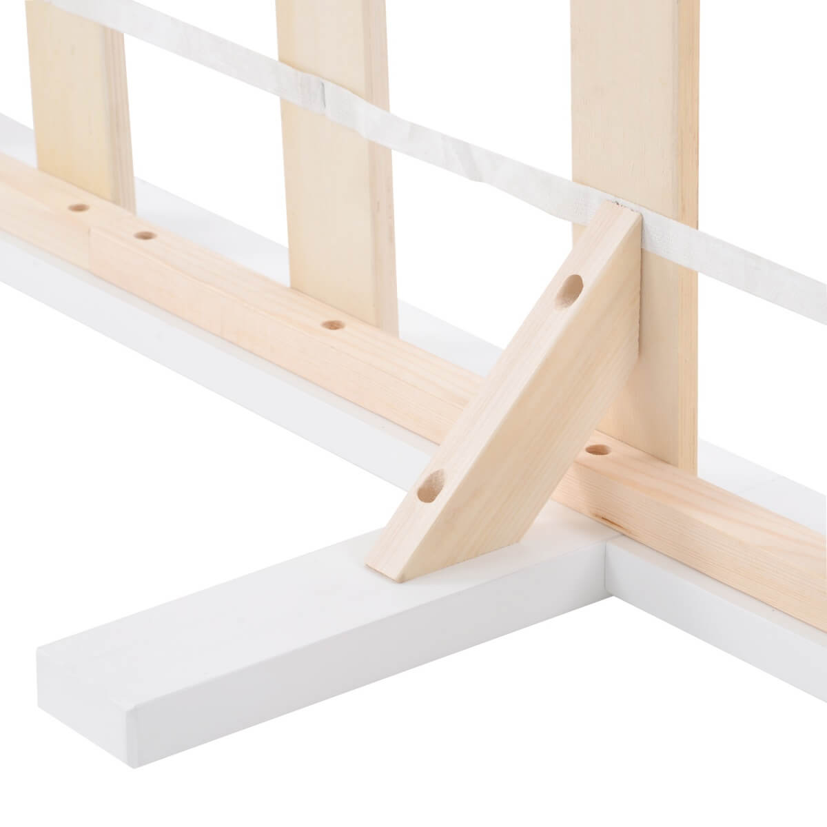 3ft Single Solid Pine Bed Frame — White Wooden Bed for Adults & Kids