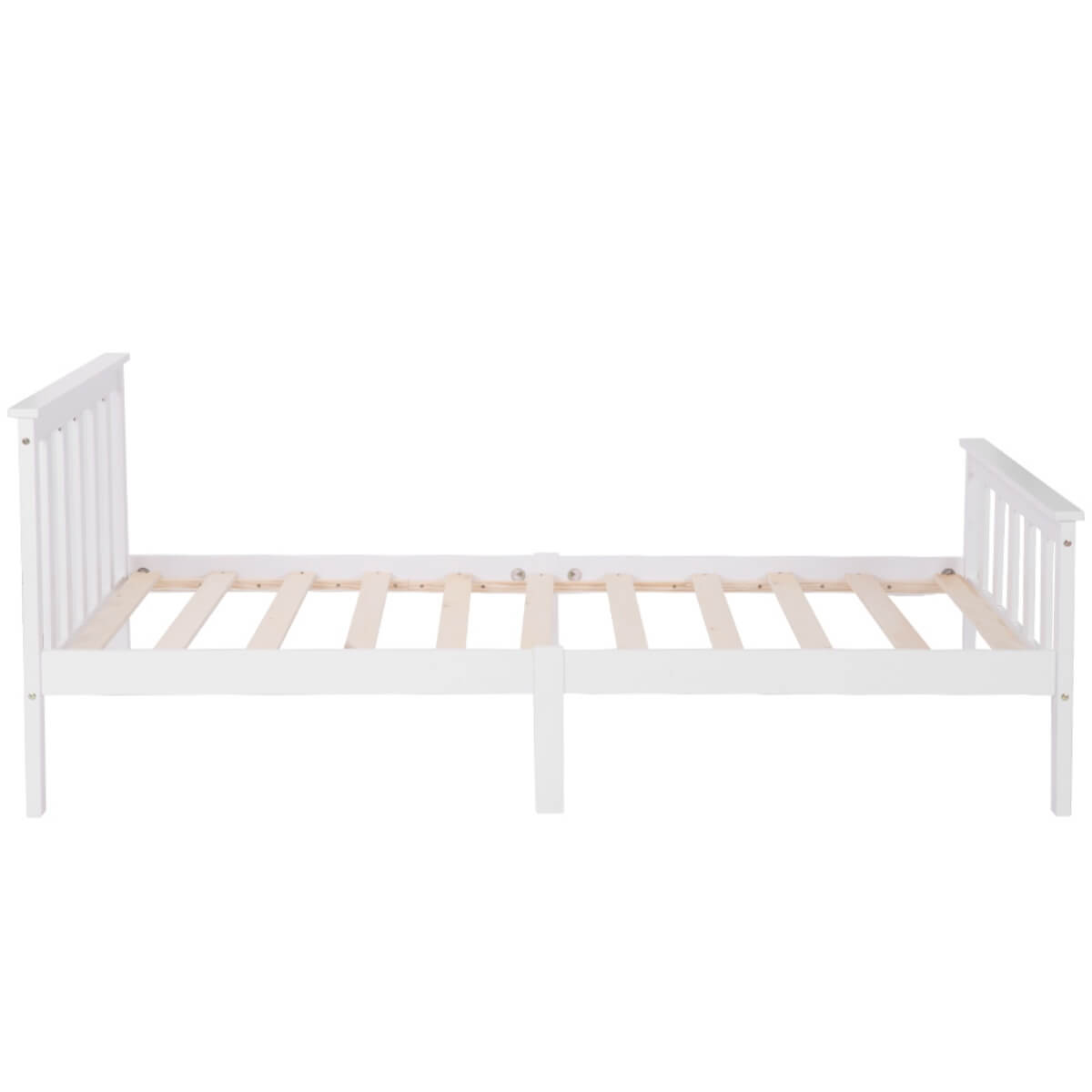 3ft Single Solid Pine Bed Frame — White Wooden Bed for Adults & Kids