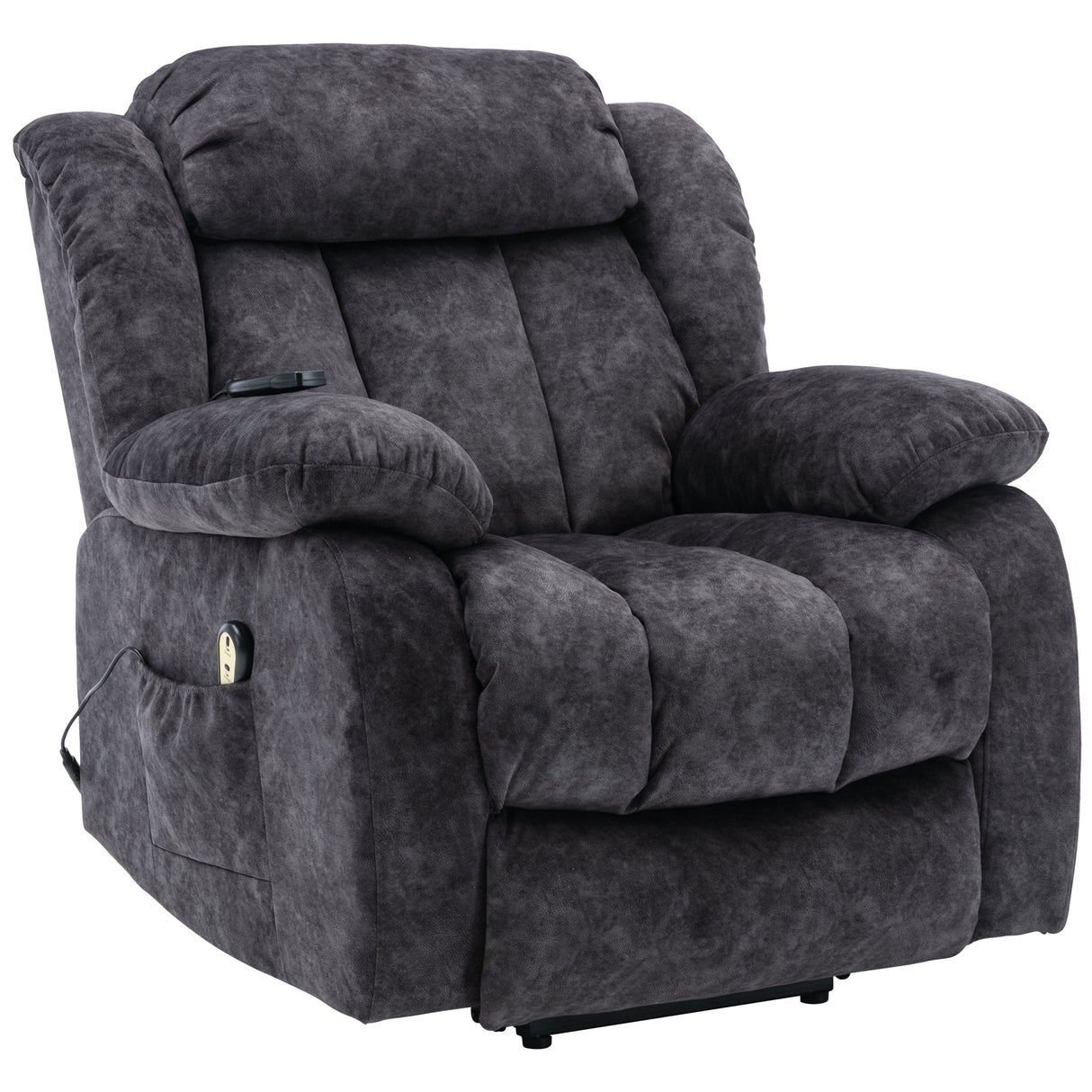 Power Massage Lift Recliner Chair with Heat & Vibration for Elderly, Heavy Duty and Safety Motion Reclining Mechanism - Antiskid Fabric Sofa Contempoary Overstuffed Design