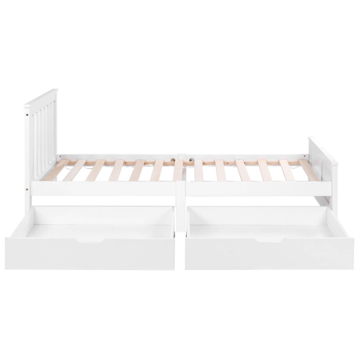 3FT Single Wooden Storage Bed - Solid Pine Bed Frame with Drawers