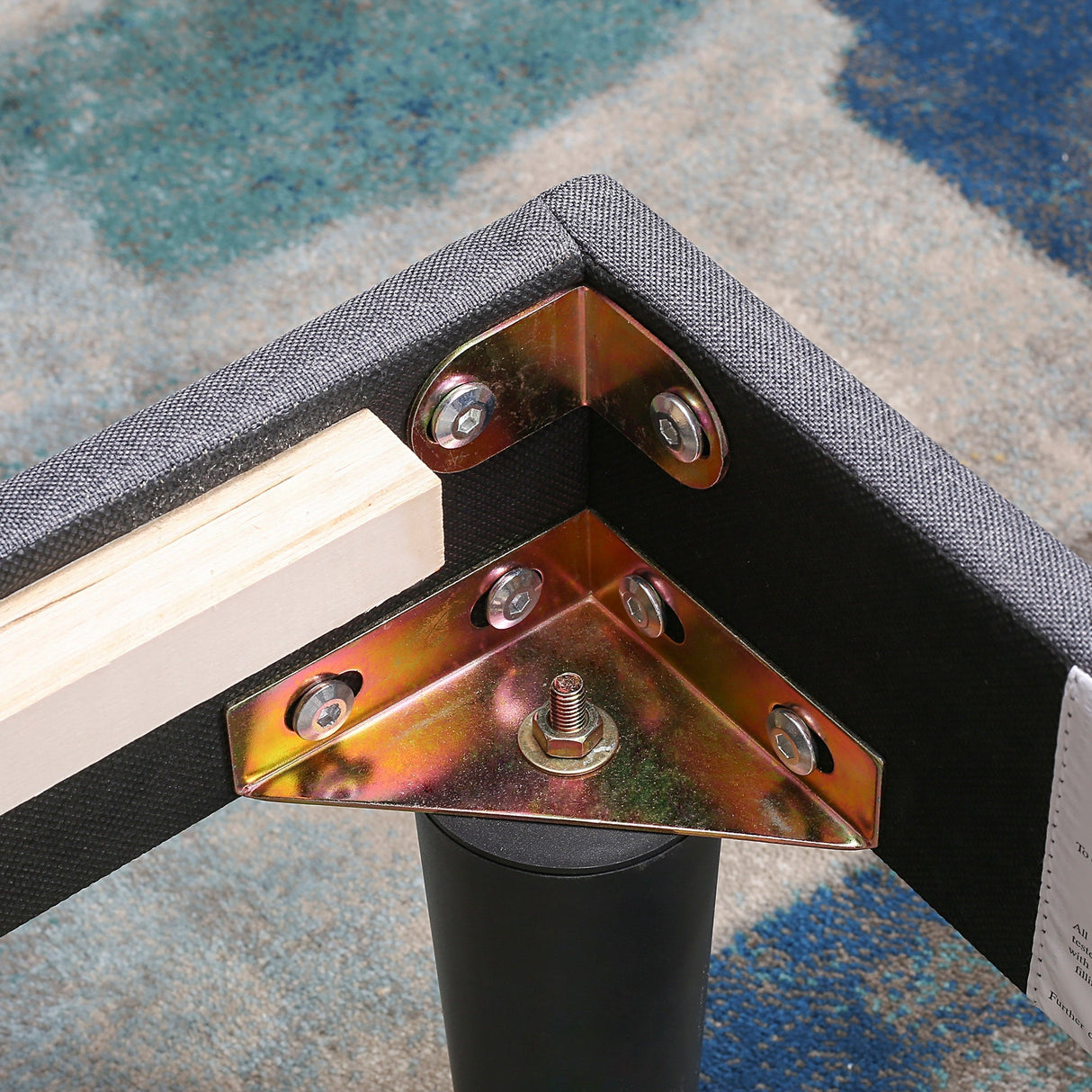 Single Bed Soft Linen Grey 3FT Upholstered Bed with Winged Headboard, Wood Slat Support