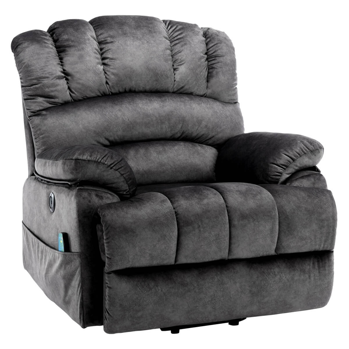 Electric Power Lift Recliner Chair - Massage and Heat, USB Ports, Side Pockets