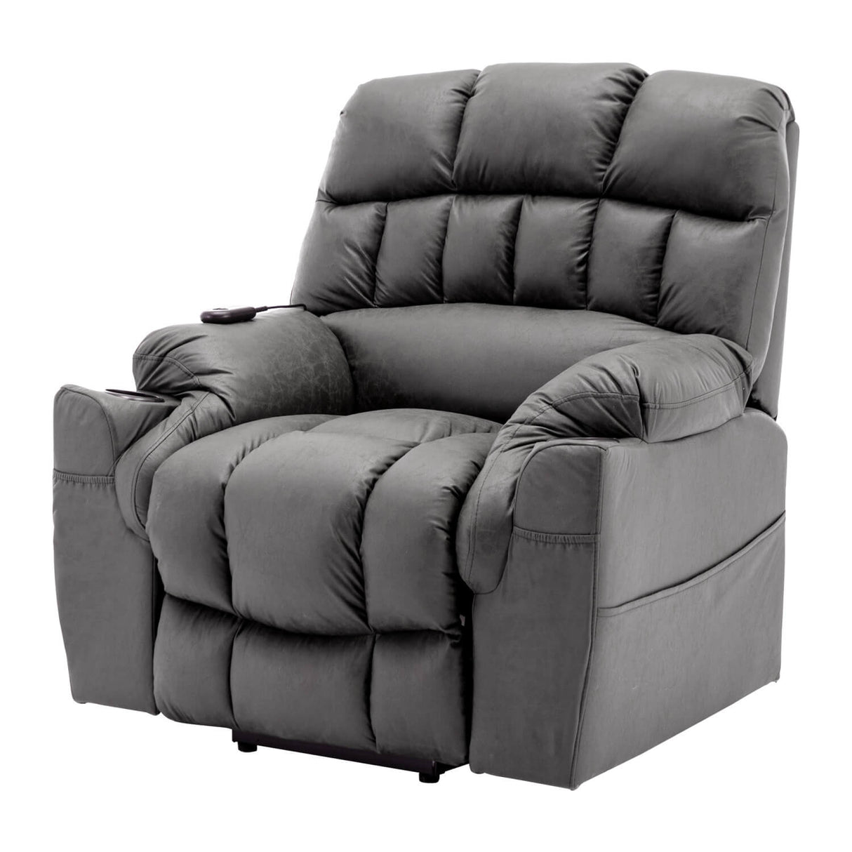 Electric Lift Recliner Chair for Elderly - Massage Chair with Cup Holders, Single Sofa
