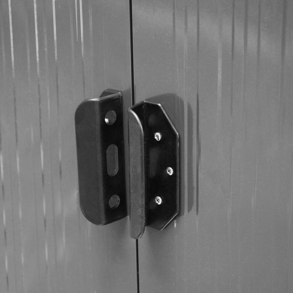 Garden Metal Storage Shed, House Hut Tool Storage with Tilted Roof and Ventilation, Grey