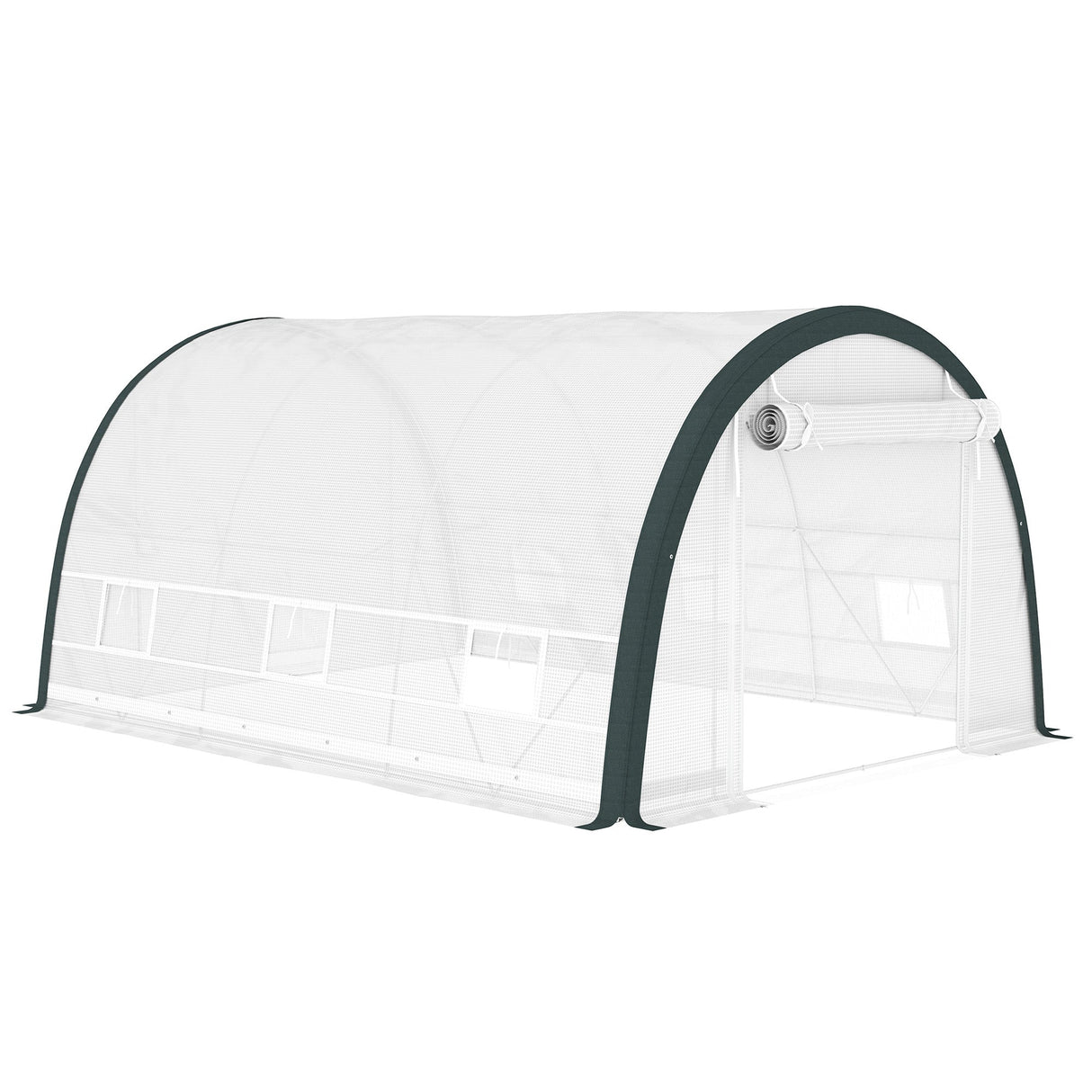 Walk-In Tunnel Greenhouse 4 x 3m with Accessories - White