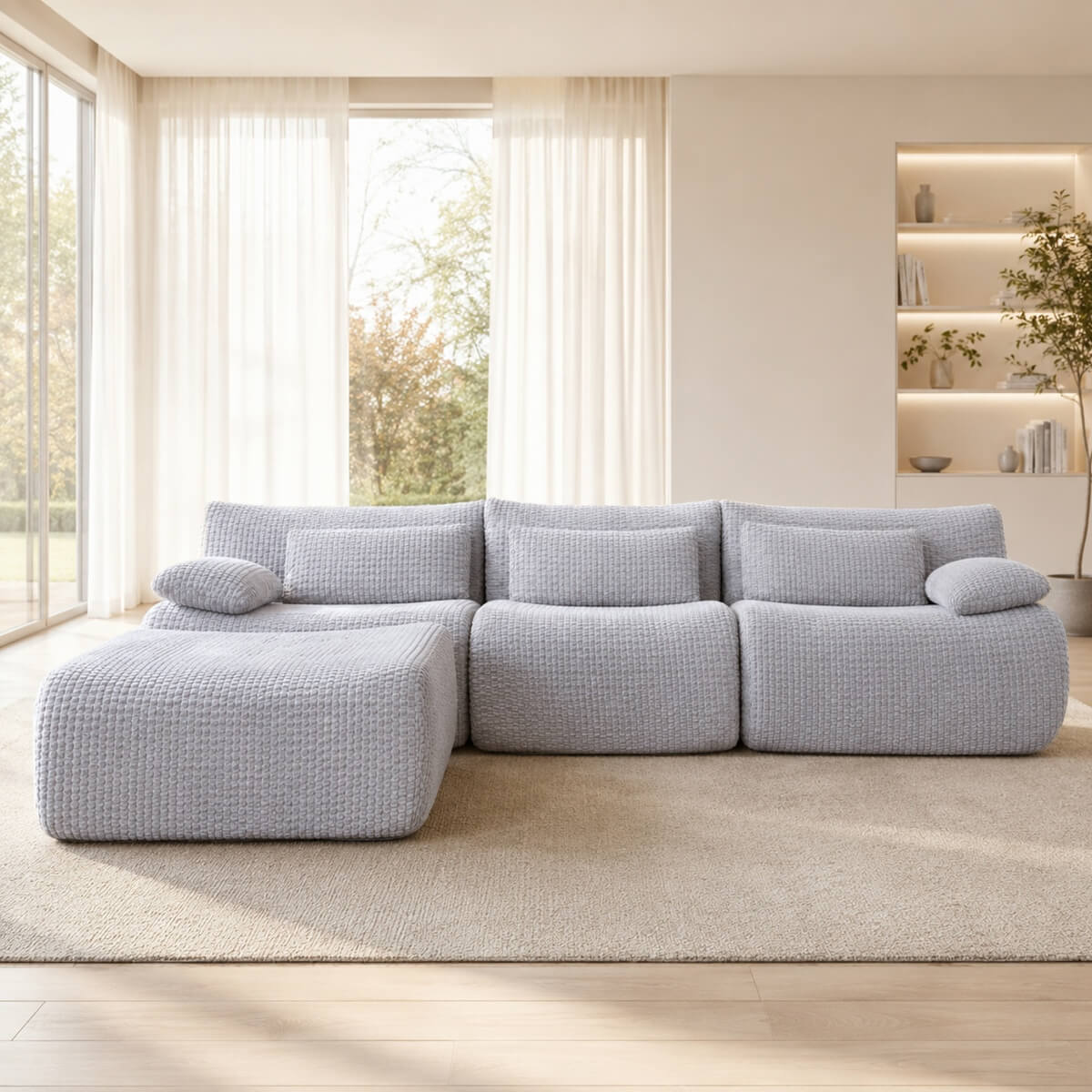 SOFTY Modular Compression Sofa Set (Chaise Combination)