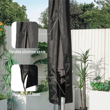 Waterproof Straight Parasol Cover UC-001 - Heavy Duty, All-Season Protection