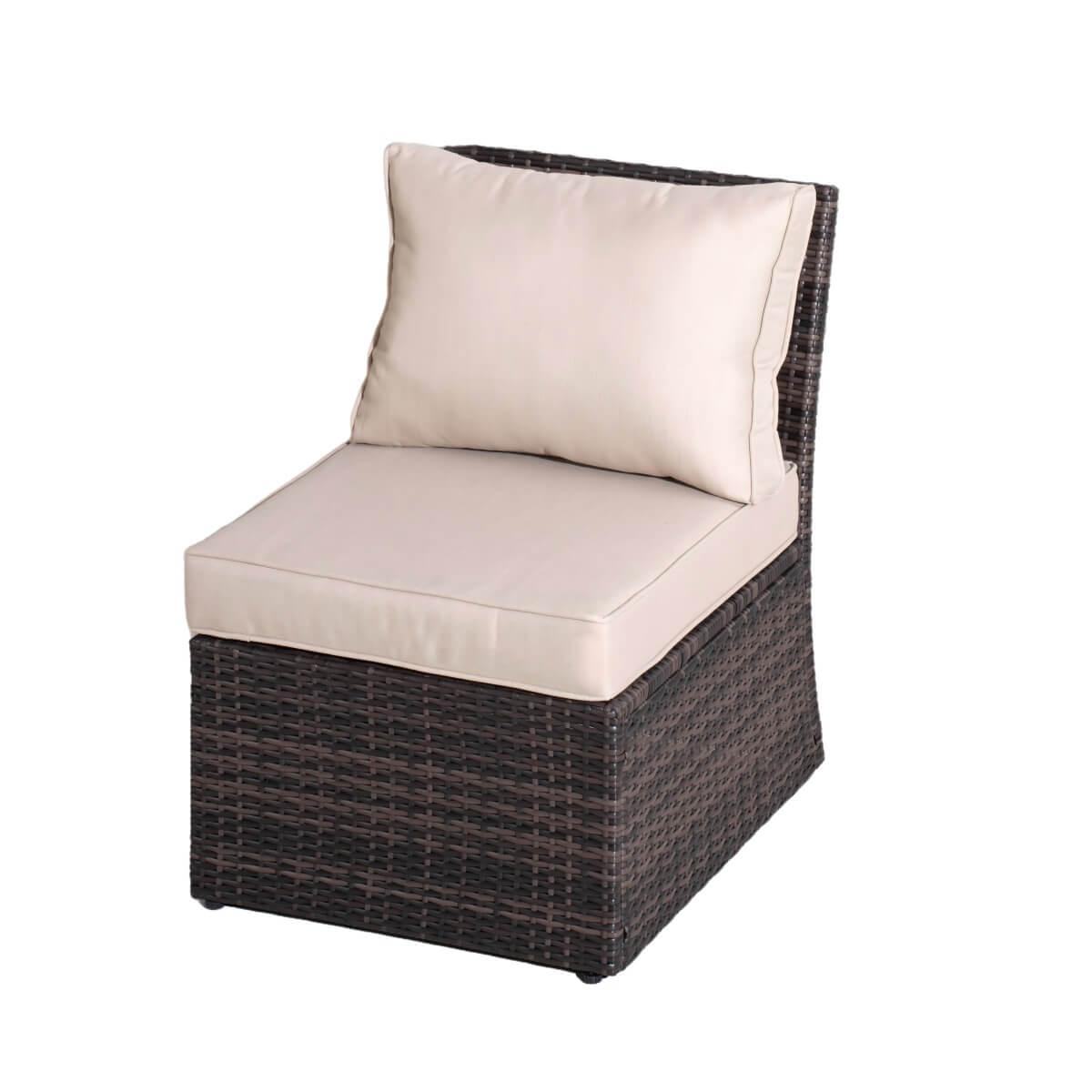 7 Seater Rattan Garden Sofa Set – Outdoor Lounge Set with Storage Coffee Table and Footstools