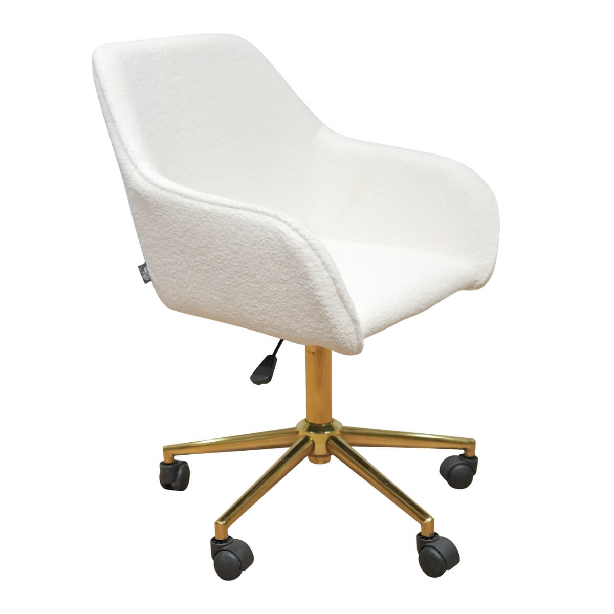 White Swivel Office Chair - Adjustable Height Desk Chair