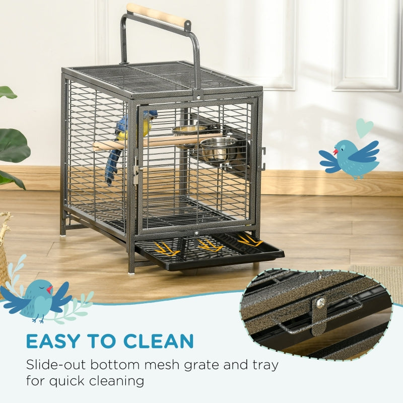 Parrot Cage, Travel Carry, Metal Handle