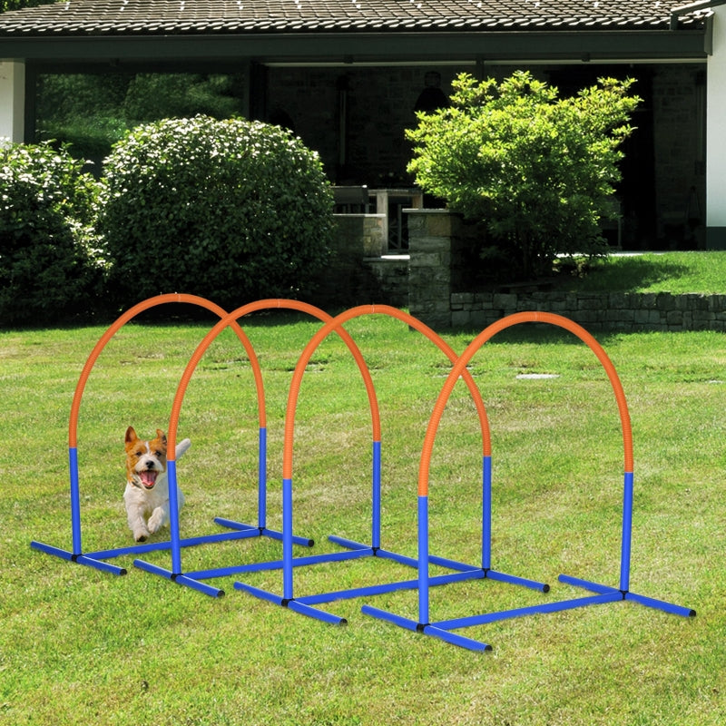 Dog Agility Equipment, Four-Piece Portable - Blue