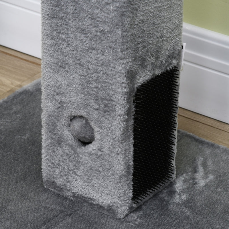 Cat Tree Scratching Post, 79cm Jute Climber with Dangling Toy ¡§C Grey