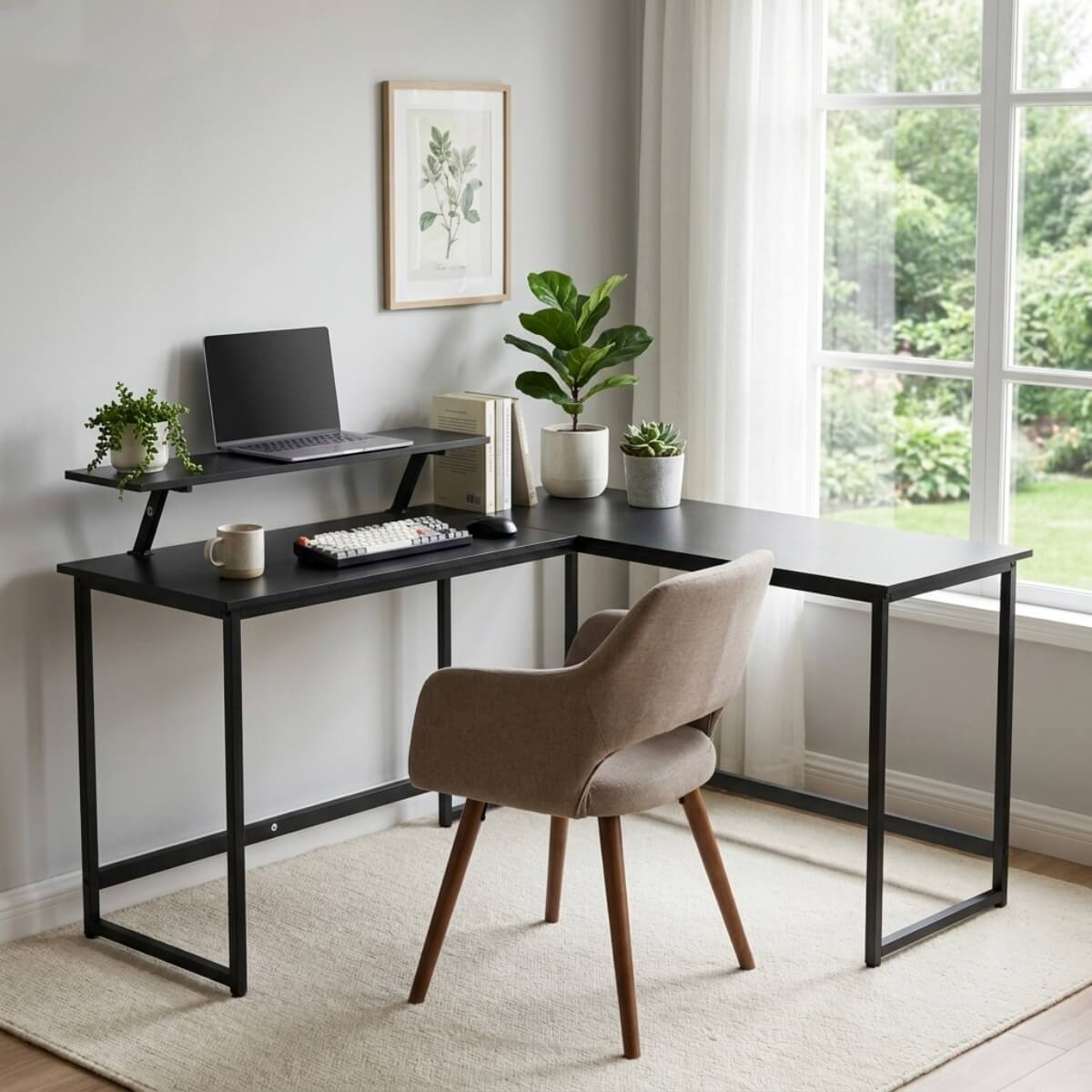 L Shaped Corner Desk - Home Office Computer Desk