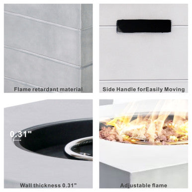 Stylish Square Outdoor Fire Pit Table - PAG-2140