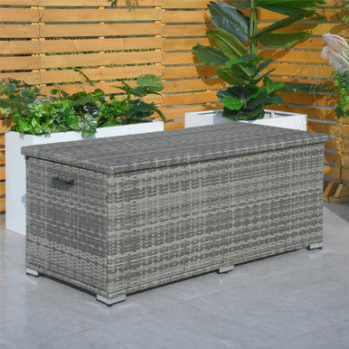 Medium Outdoor Rectangular Woven Rattan Storage Box - PA-3256M
