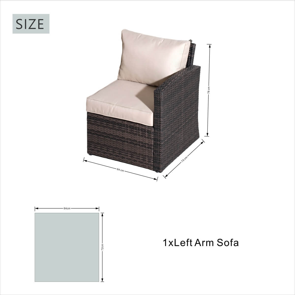 6 Seater Outdoor Rattan Sofa Set – Garden Lounge with Coffee Table Featuring Built-In Storage and Footstools