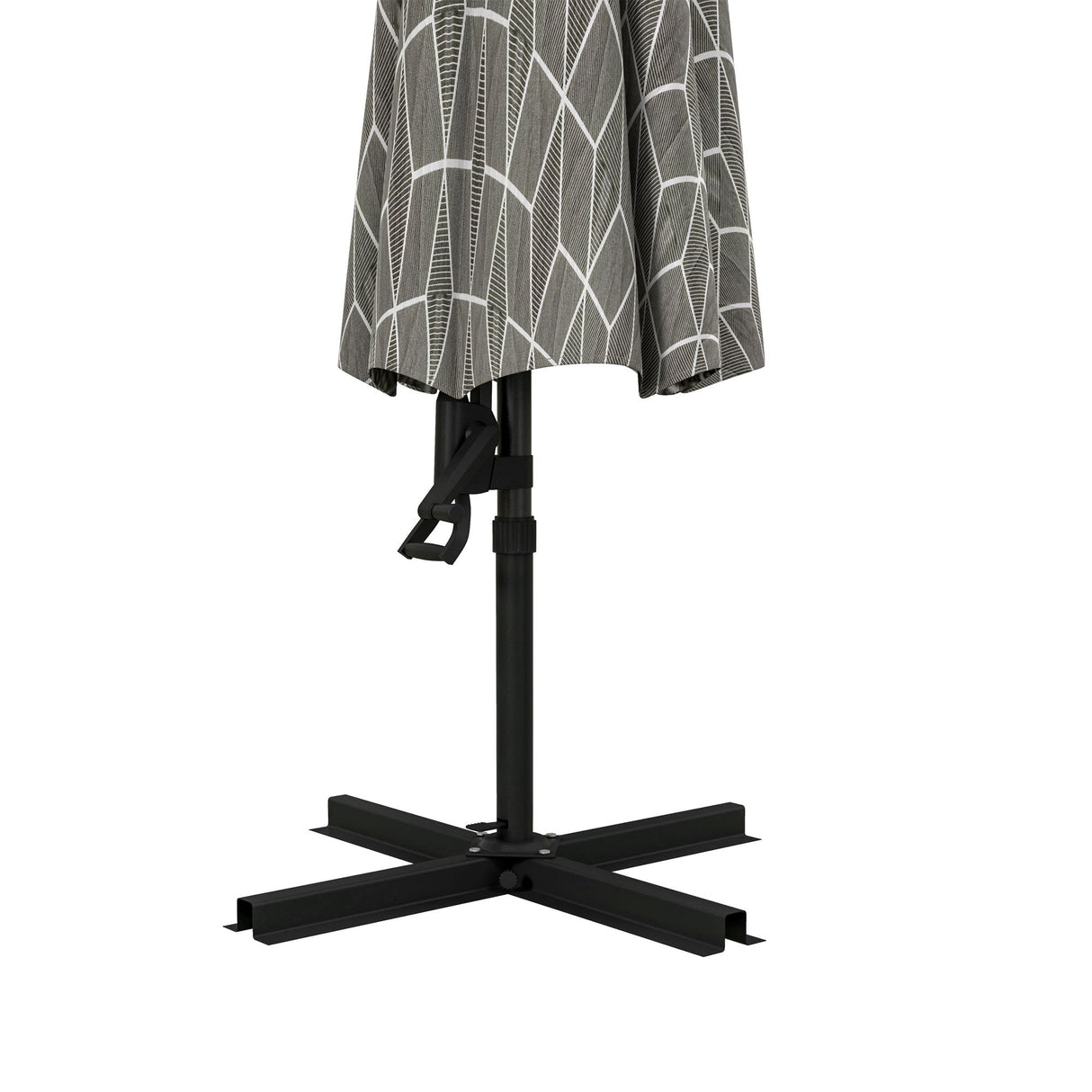 Convertible Cantilever Parasol, 3m, 360?? Rotation, Black and White