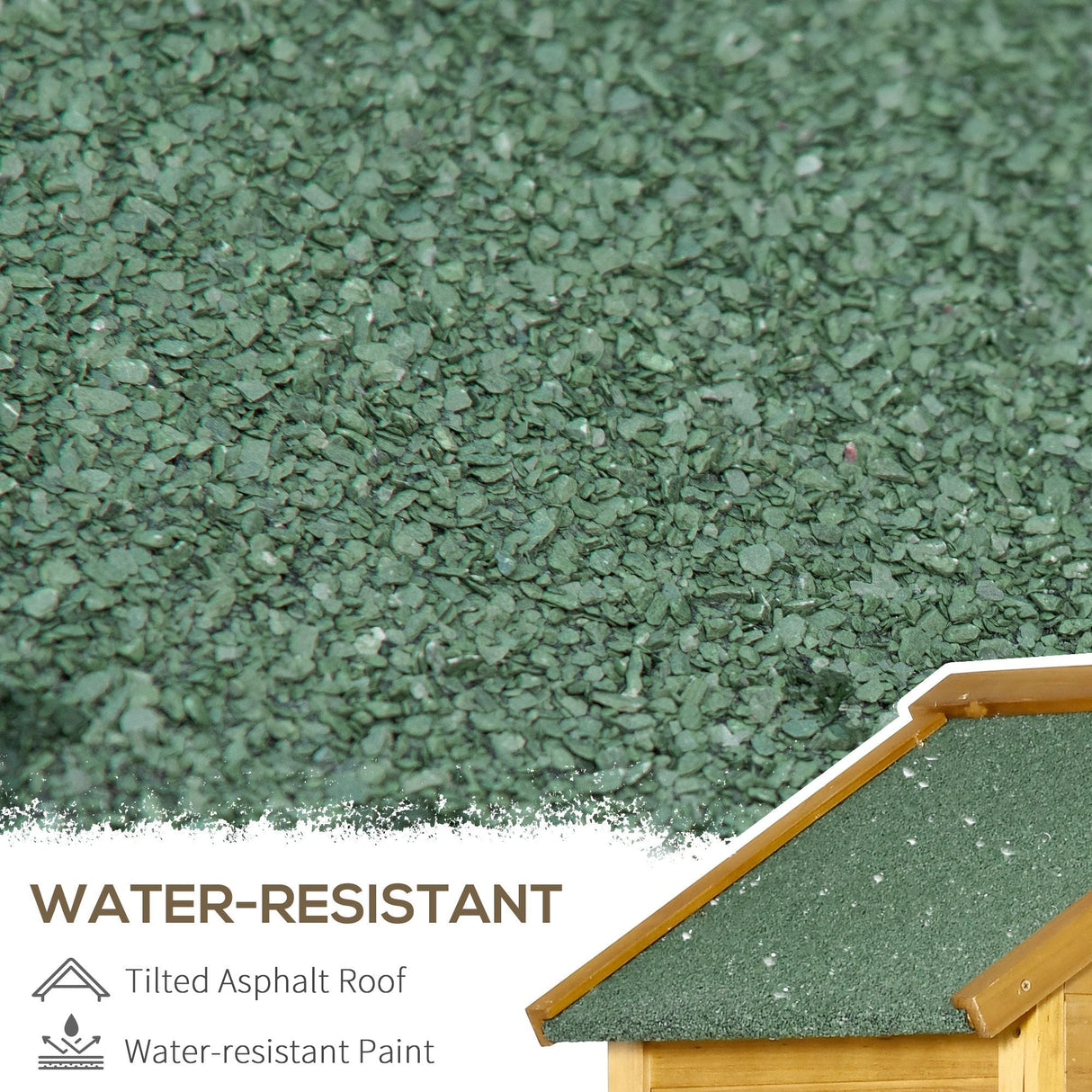 Wooden Garden Storage Shed, Utility Cabinet with 3 Shelves and 2 Doors, Natural Wood