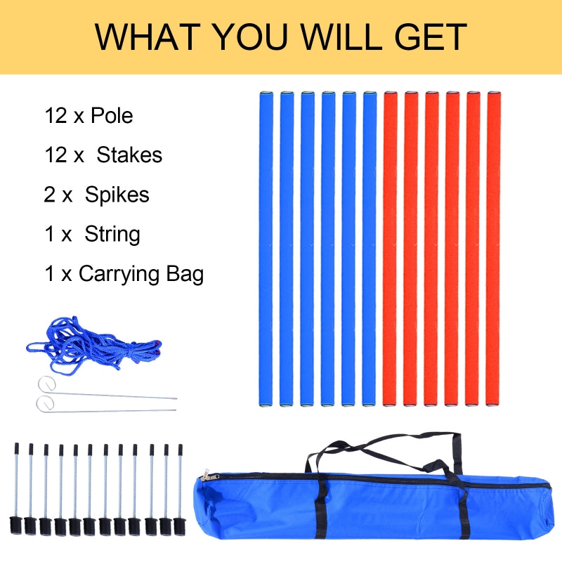 Pet Agility Training Equipment Dog Play Run Obedience Set Adjustable Poles