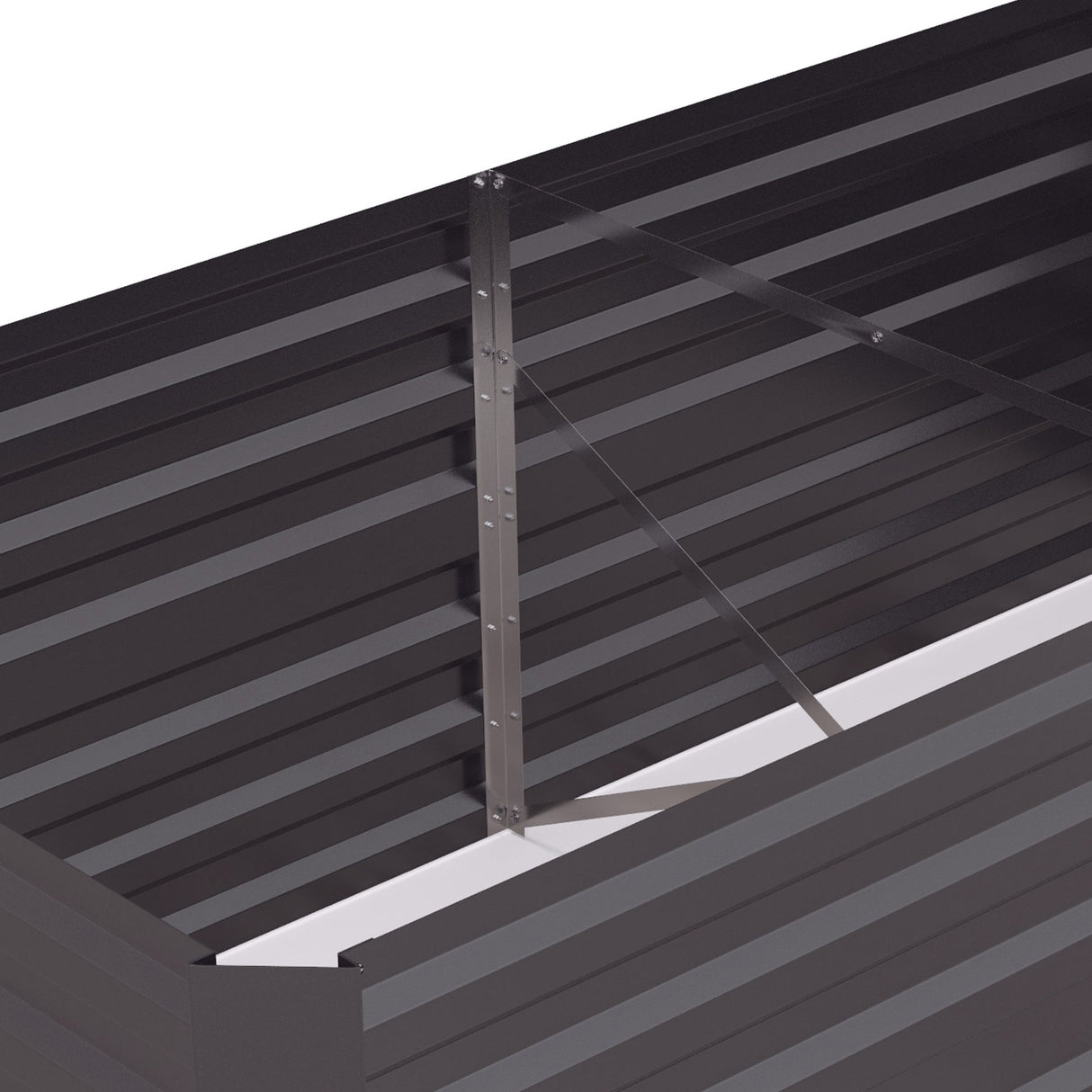 Raised Beds for Garden, 180 x 90 x 59 cm Galvanised Steel Dark Grey