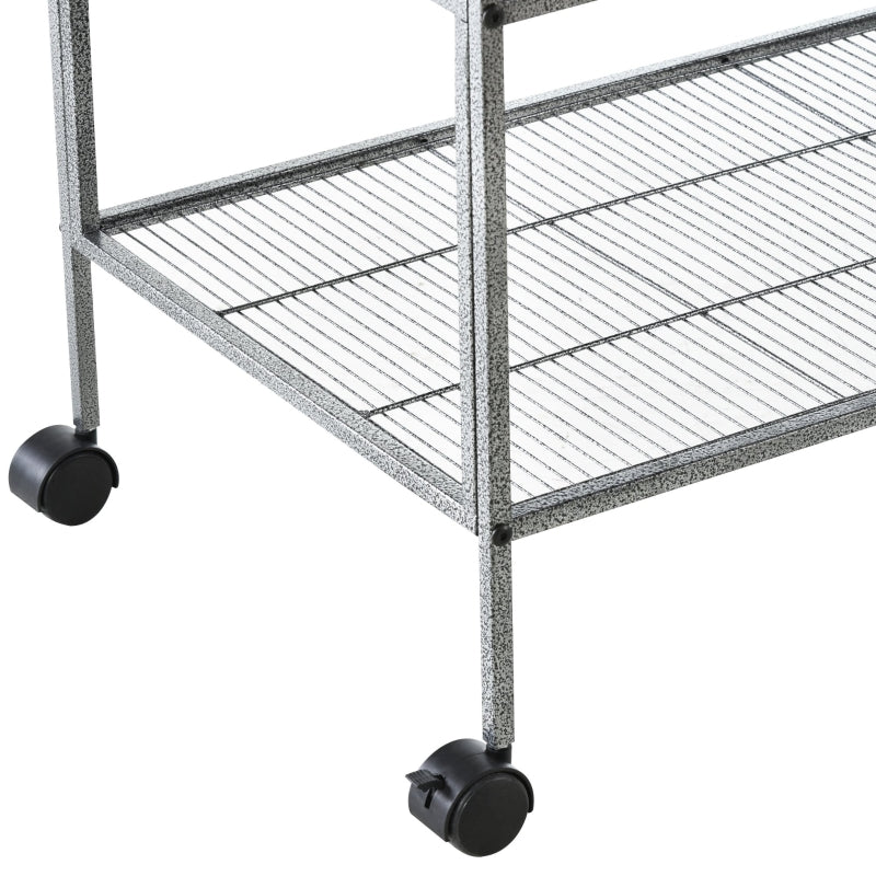 Large Bird Cage Parrot Cage with Divider, Slide Tray - 95 x 45.5 x 102 cm
