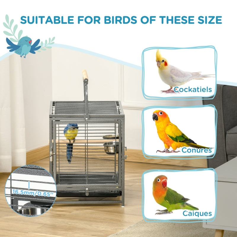 Parrot Cage, Travel Carry, Metal Handle