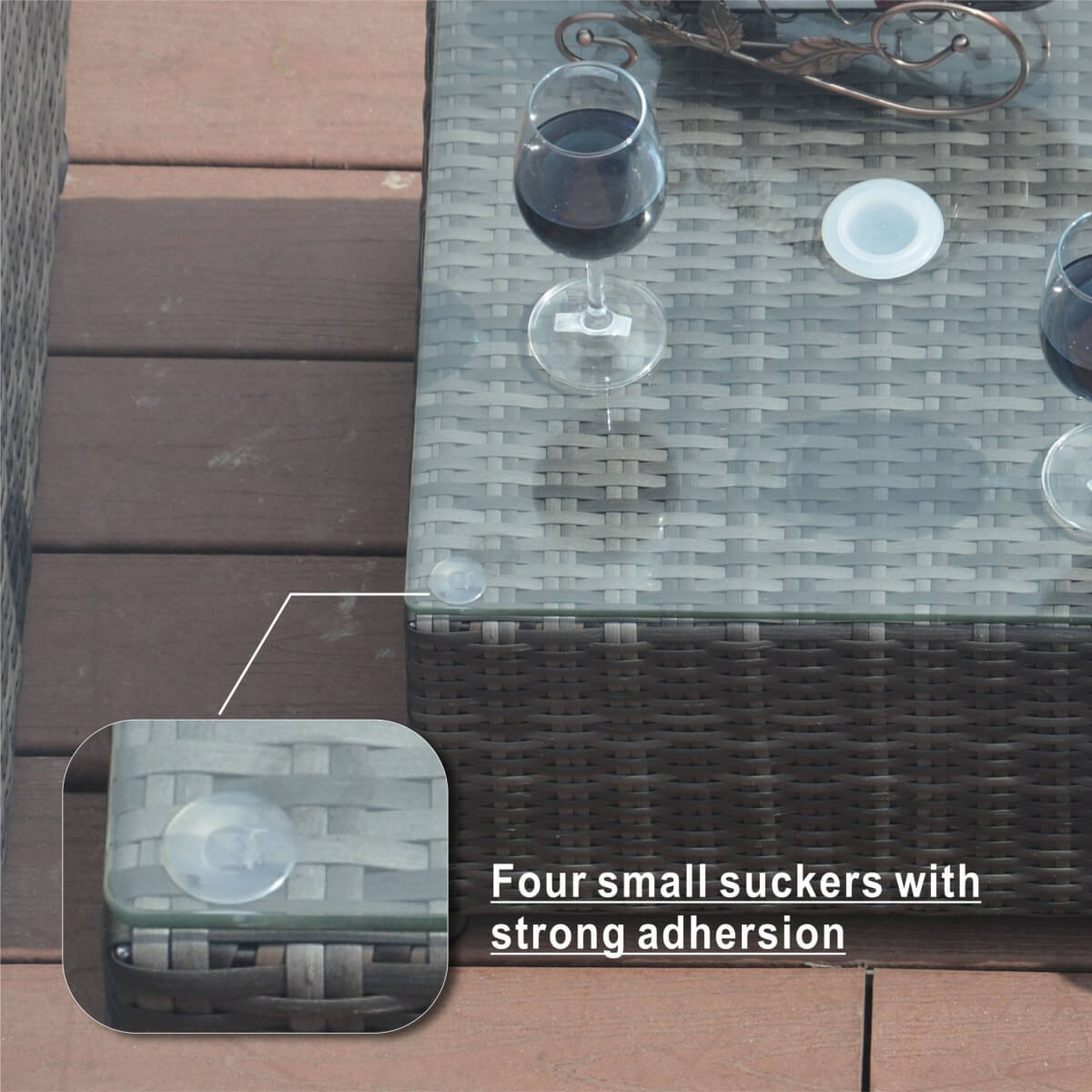 3 Piece Outdoor Rattan Sun Lounger Set with Side Table - Garden Sun Loungers