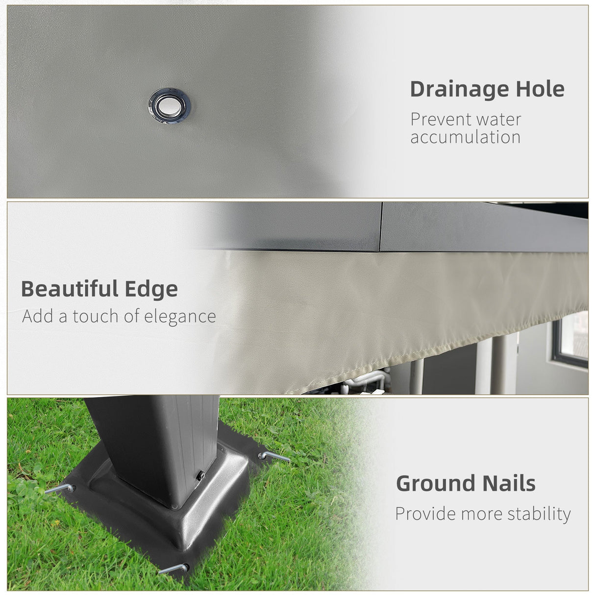 Pergola with Retractable Roof, 4 x 3m, Aluminium, Cream White