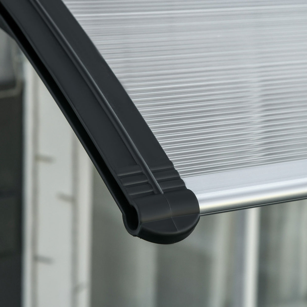Front Door Canopy, 303 x 96cm Rain Shelter, Clear