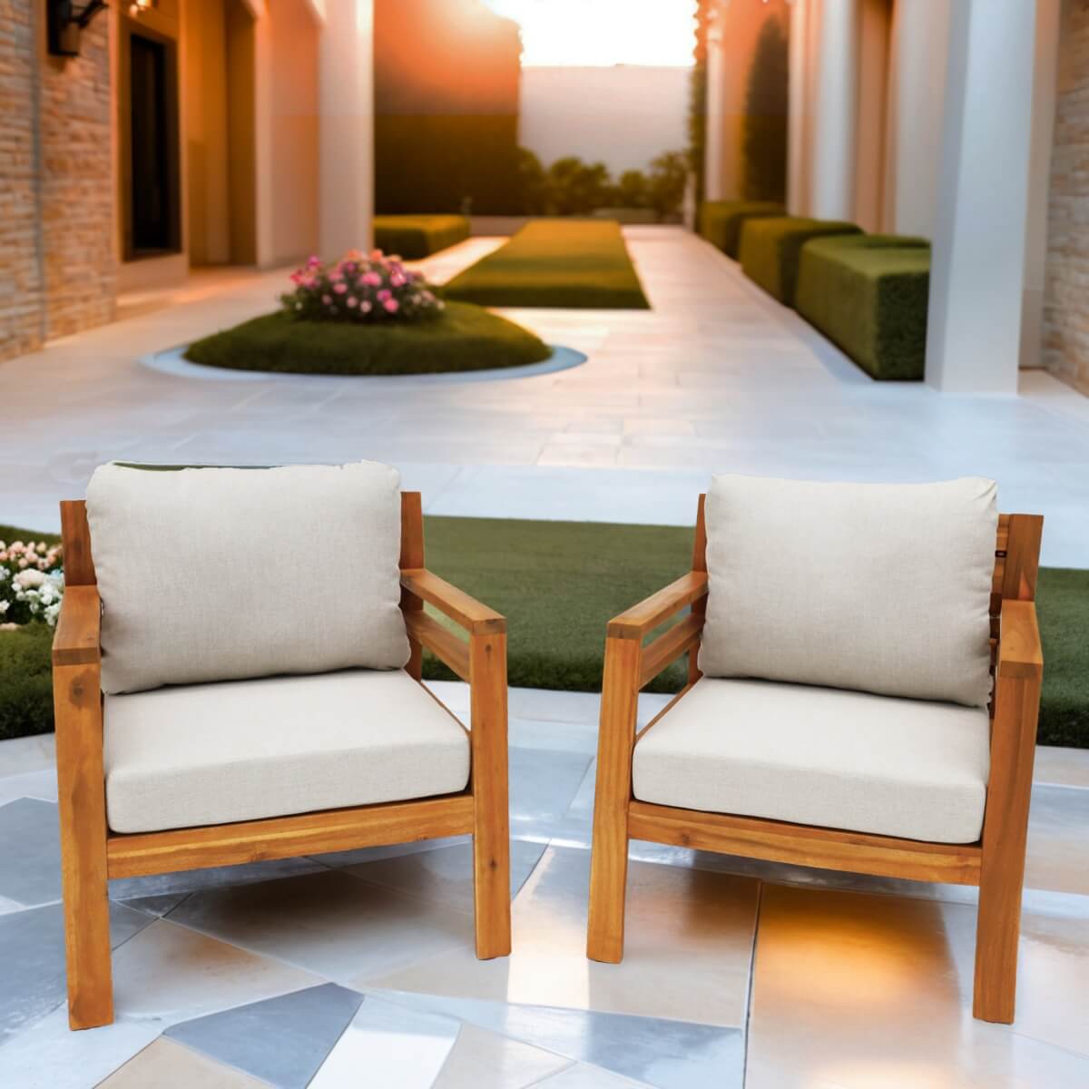 2-Seater Outdoor Set – Compact Garden Sofa Set for Patio or Balcony