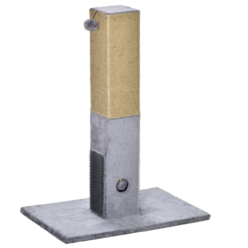 Cat Tree Scratching Post, 79cm Jute Climber with Dangling Toy ¡§C Grey