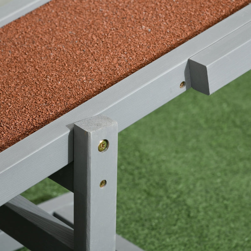 Wooden Pet Seesaw, Dog Agility Equipment, Anti-Slip, Grey