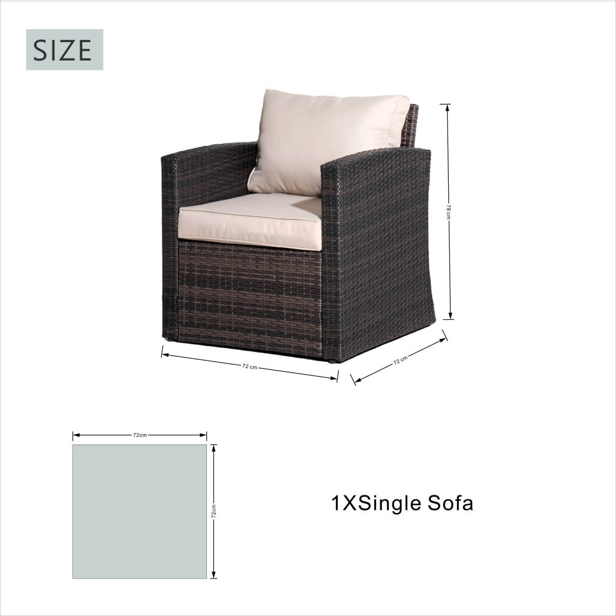 9 Seater Outdoor Rattan Fire Pit Sofa Set – Garden Lounge with Adjustable Height Rectangular Fire Pit Table