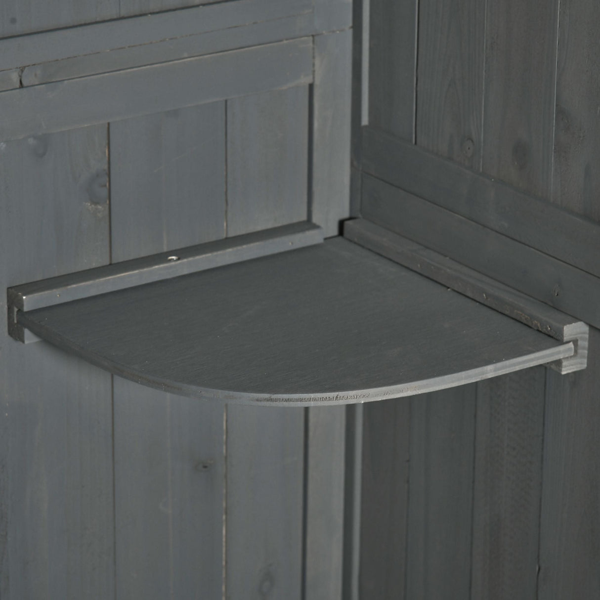 Wooden Garden Shed, Utility Outdoor Small Shed with Lockable Double Doors, Grey